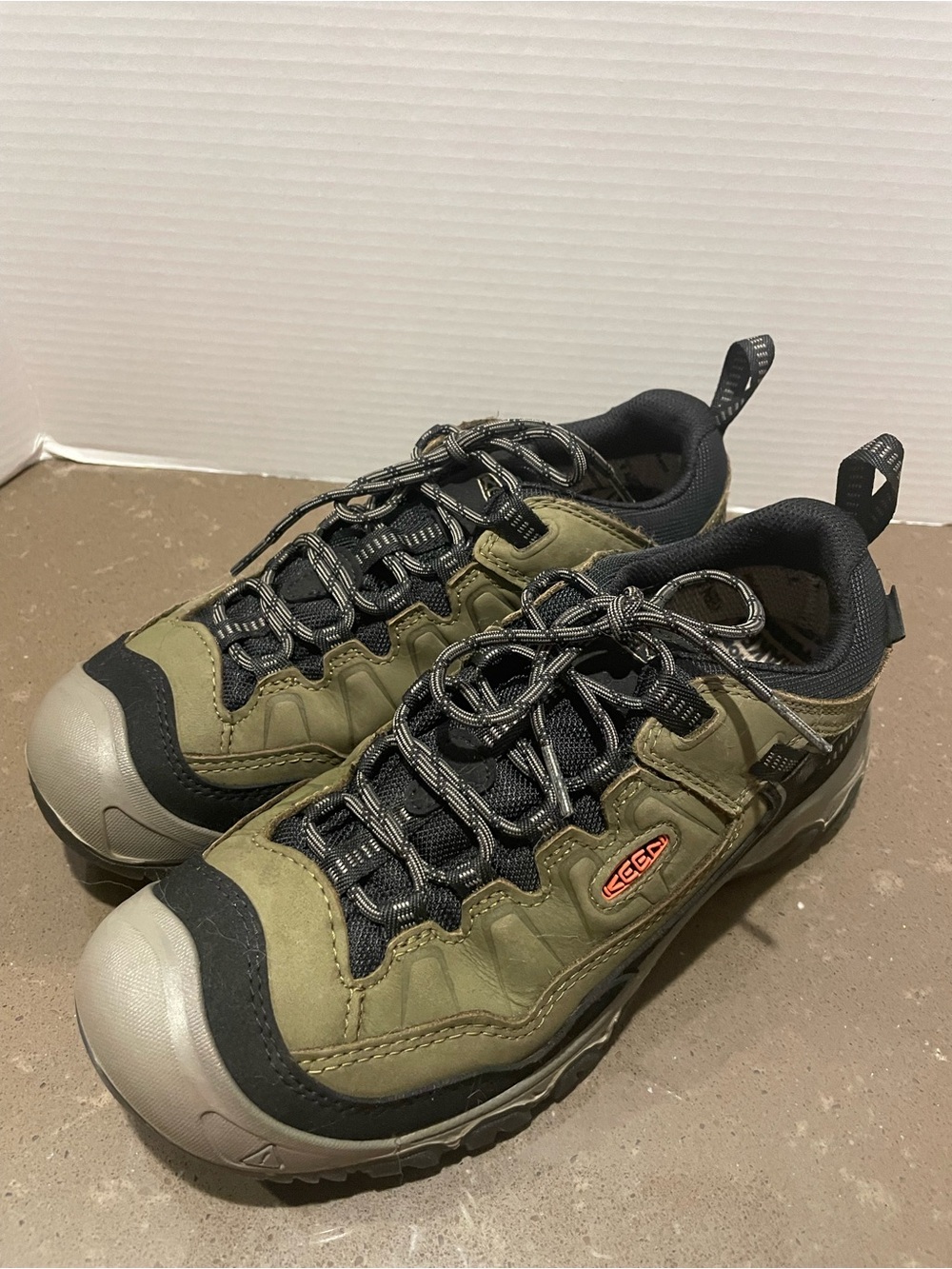 Keen Olive Green and Black Men's Trail Sneakers